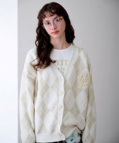 pom ponette junior / ポンポネット ジュニア カーディガン・ボレロ | ジャカードアーガイルカーディガン＆インナーセット