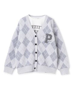 pom ponette junior / ポンポネット ジュニア カーディガン・ボレロ | ジャカードアーガイルカーディガン＆インナーセット