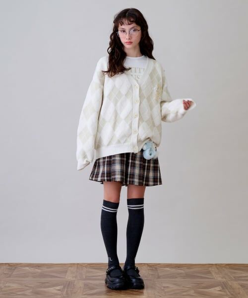 pom ponette junior / ポンポネット ジュニア カーディガン・ボレロ | ジャカードアーガイルカーディガン＆インナーセット | 詳細12