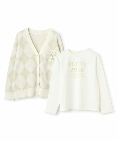 pom ponette junior / ポンポネット ジュニア カーディガン・ボレロ | ジャカードアーガイルカーディガン＆インナーセット | 詳細2