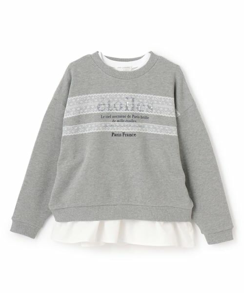 pom ponette junior / ポンポネット ジュニア スウェット | レース裏毛プルオーバー×ペプラムTシャツ | 詳細11