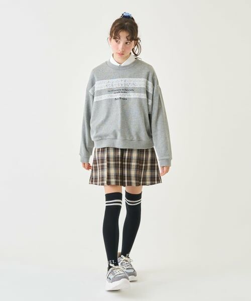 pom ponette junior / ポンポネット ジュニア スウェット | レース裏毛プルオーバー×ペプラムTシャツ | 詳細12