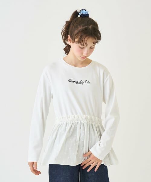 pom ponette junior / ポンポネット ジュニア スウェット | レース裏毛プルオーバー×ペプラムTシャツ | 詳細14