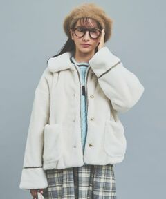 pom ponette junior / ポンポネット ジュニア ブルゾン | 【130cmあり】フェイクファーブルゾン