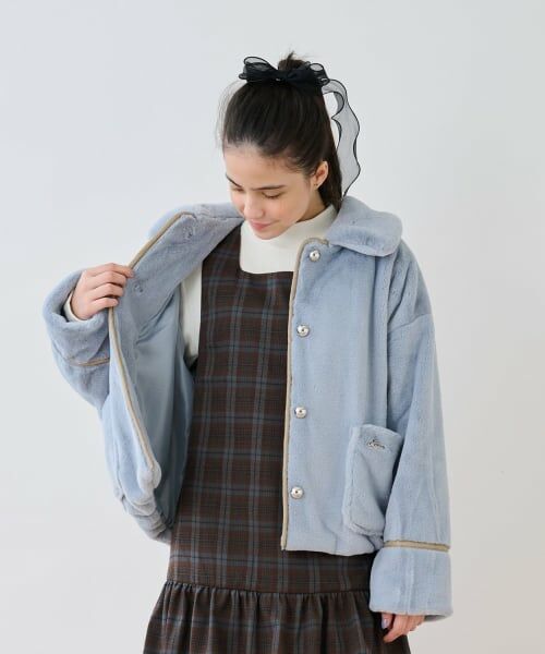 pom ponette junior / ポンポネット ジュニア ブルゾン | 【130cmあり】フェイクファーブルゾン | 詳細9