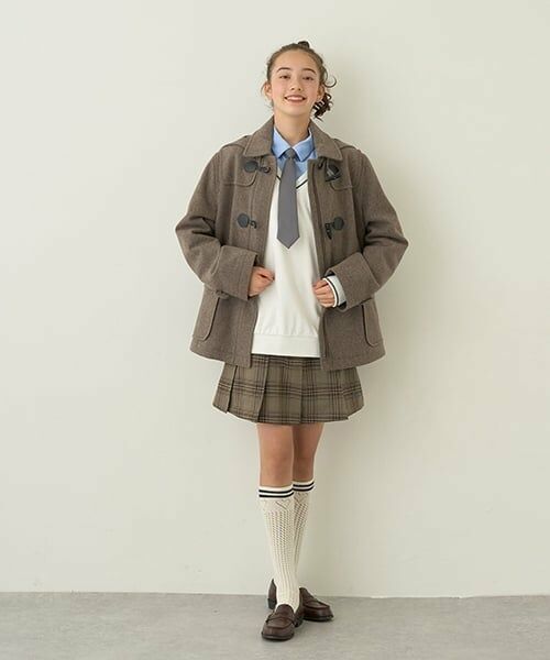 pom ponette junior / ポンポネット ジュニア その他アウター | 【卒服】【軽量キルティング裏地】ミドルダッフルコート | 詳細18
