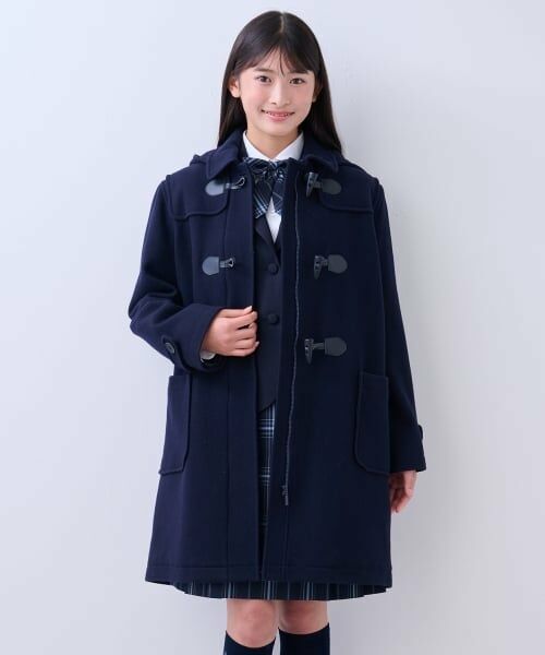 pom ponette junior / ポンポネット ジュニア その他アウター | 【卒服】【軽量キルティング裏地】 ダッフルコート（紺）