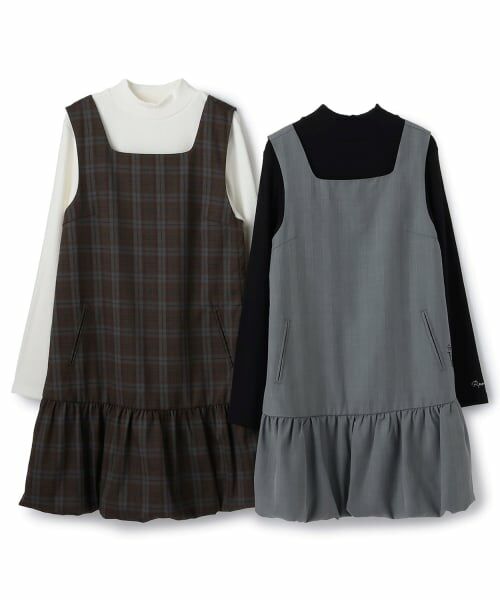 pom ponette junior / ポンポネット ジュニア ミニ丈・ひざ丈ワンピース | 【130cmあり】バルーンジャンスカインナーセット | 詳細12