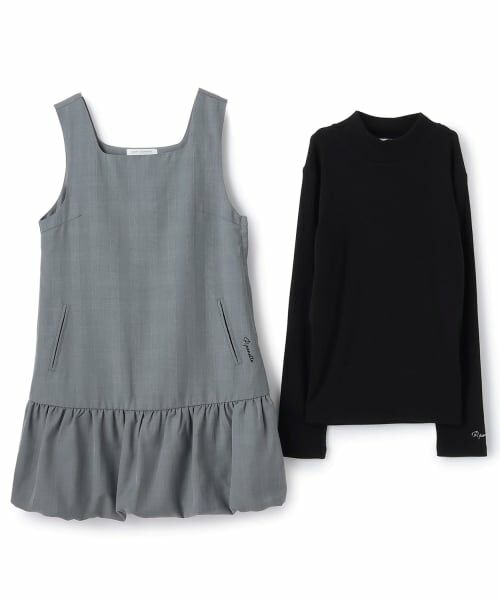 pom ponette junior / ポンポネット ジュニア ミニ丈・ひざ丈ワンピース | 【130cmあり】バルーンジャンスカインナーセット | 詳細3