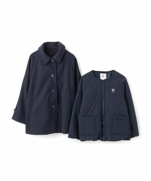 pom ponette junior / ポンポネット ジュニア その他アウター | 【130cmあり】【3WAY】ライナーつきステンカラーコート | 詳細2