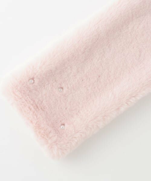 pom ponette junior / ポンポネット ジュニア マフラー・ショール・スヌード・ストール | パールつきフェイクファーティペット | 詳細3