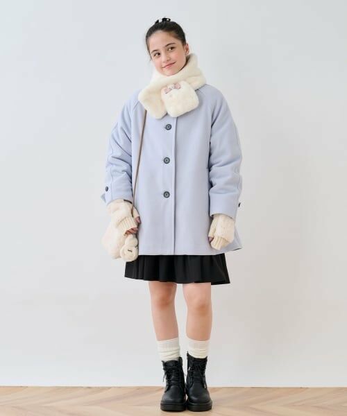 pom ponette junior / ポンポネット ジュニア マフラー・ショール・スヌード・ストール | パールつきフェイクファーティペット | 詳細7