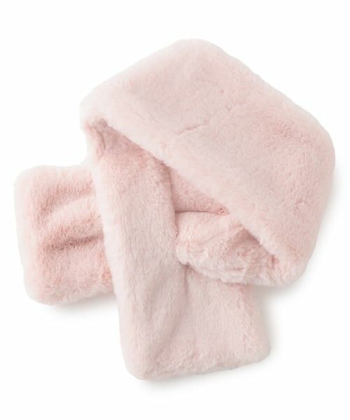 pom ponette junior / ポンポネット ジュニア マフラー・ショール・スヌード・ストール | パールつきフェイクファーティペット | 詳細14