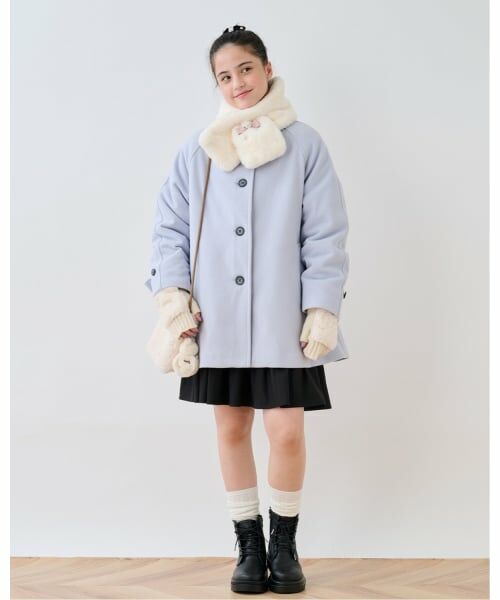 pom ponette junior / ポンポネット ジュニア マフラー・ショール・スヌード・ストール | パールつきフェイクファーティペット | 詳細18