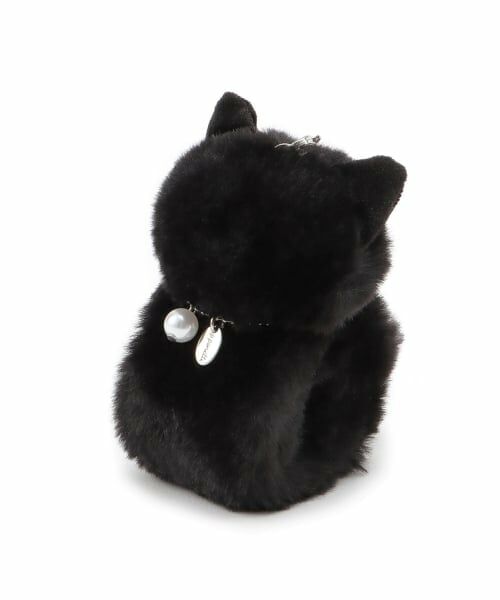 pom ponette junior / ポンポネット ジュニア チャーム | アニマルファーくるるバッグチャーム（黒）