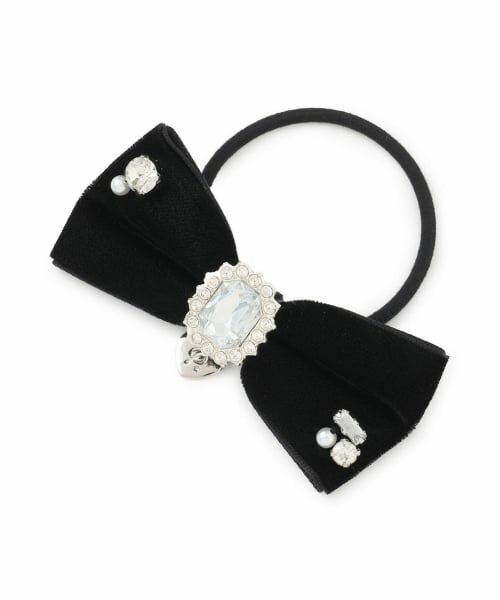 pom ponette junior / ポンポネット ジュニア ヘアゴム・シュシュ | ビジューベロアリボンヘアゴム | 詳細1