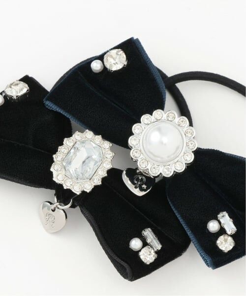 pom ponette junior / ポンポネット ジュニア ヘアゴム・シュシュ | ビジューベロアリボンヘアゴム | 詳細4