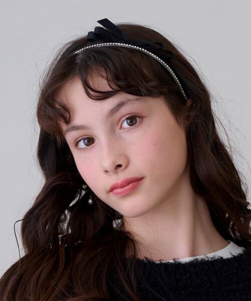pom ponette junior / ポンポネット ジュニア カチューシャ・カチューム・その他 | ラインストーンカチューシャ（白）