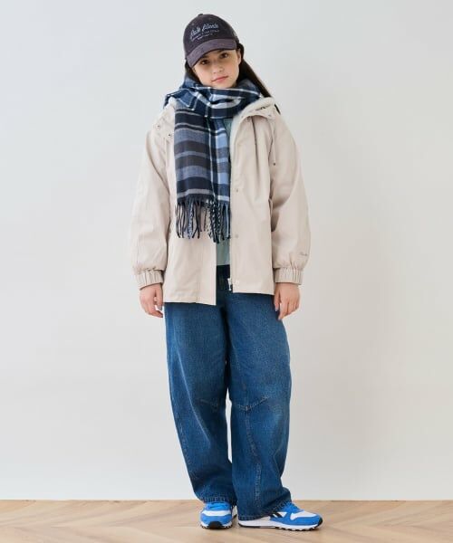 pom ponette junior / ポンポネット ジュニア マフラー・ショール・スヌード・ストール | 【静電気防止】カシミヤタッチチェックマフラー | 詳細10