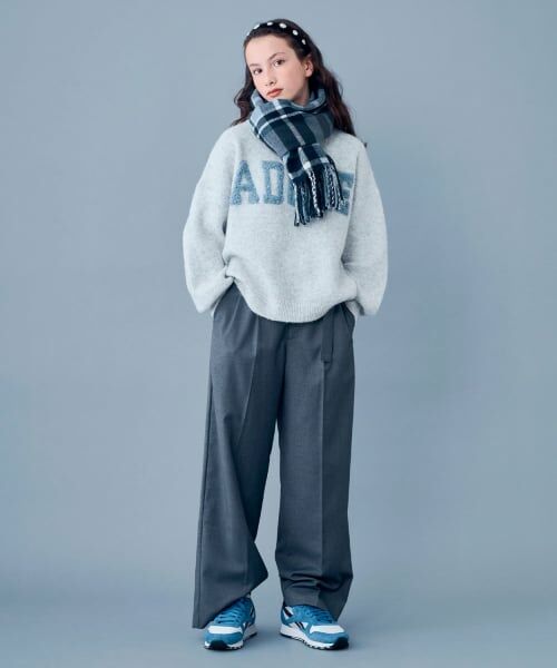 pom ponette junior / ポンポネット ジュニア マフラー・ショール・スヌード・ストール | 【静電気防止】カシミヤタッチチェックマフラー | 詳細19
