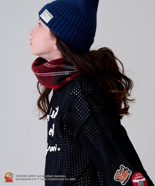 pom ponette junior / ポンポネット ジュニア マフラー・ショール・スヌード・ストール | 【静電気防止】カシミヤタッチチェックマフラー | 詳細21