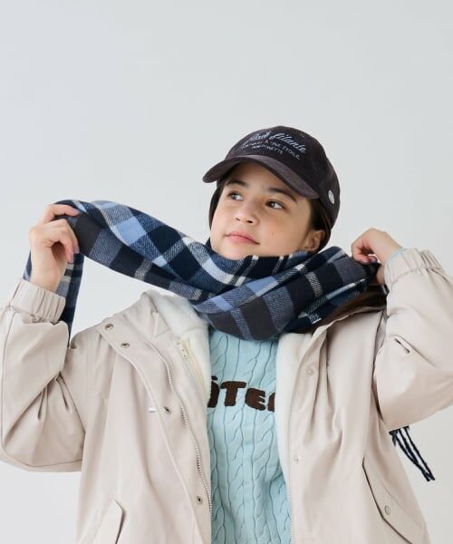 pom ponette junior / ポンポネット ジュニア マフラー・ショール・スヌード・ストール | 【静電気防止】カシミヤタッチチェックマフラー | 詳細9