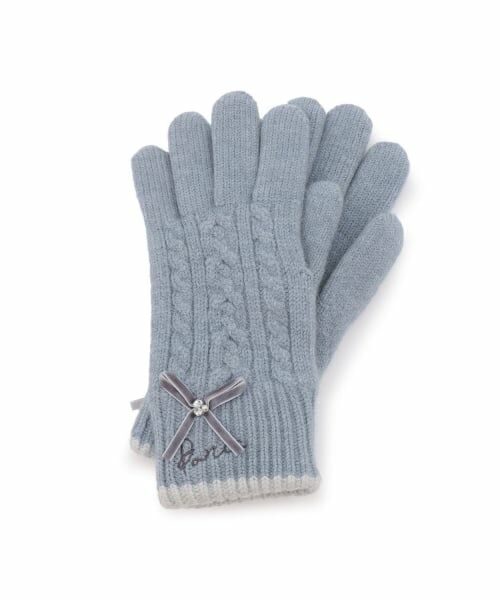pom ponette junior / ポンポネット ジュニア 手袋 | 裏シャギー手袋（ライト ブルー）
