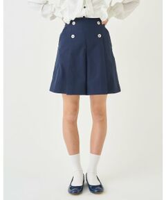 pom ponette junior / ポンポネット ジュニア ショート・ハーフ・半端丈パンツ | ボタンタックキュロット
