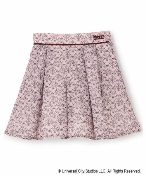 pom ponette junior / ポンポネット ジュニア ショート・ハーフ・半端丈パンツ | 【130cmあり】【WICKED】プリントフレアキュロット（サーモン ピンク）