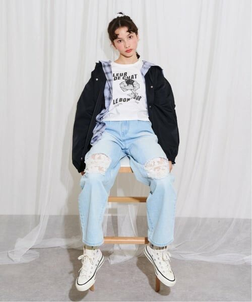 pom ponette junior / ポンポネット ジュニア その他パンツ | ダメージデニムパンツ | 詳細21