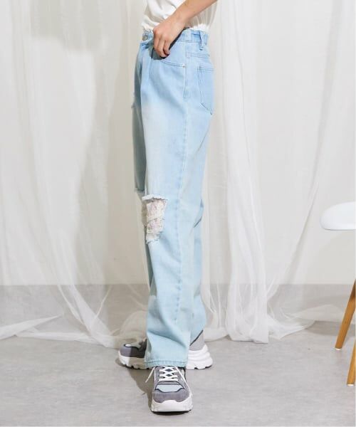 pom ponette junior / ポンポネット ジュニア その他パンツ | ダメージデニムパンツ | 詳細22