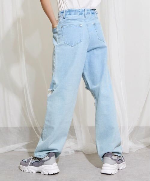 pom ponette junior / ポンポネット ジュニア その他パンツ | ダメージデニムパンツ | 詳細23