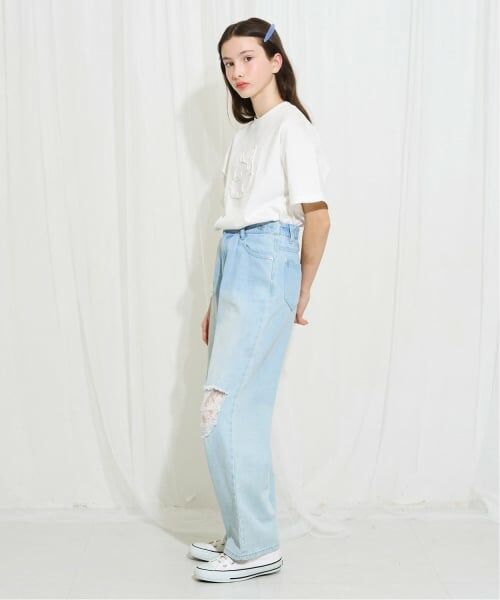 pom ponette junior / ポンポネット ジュニア その他パンツ | ダメージデニムパンツ | 詳細25
