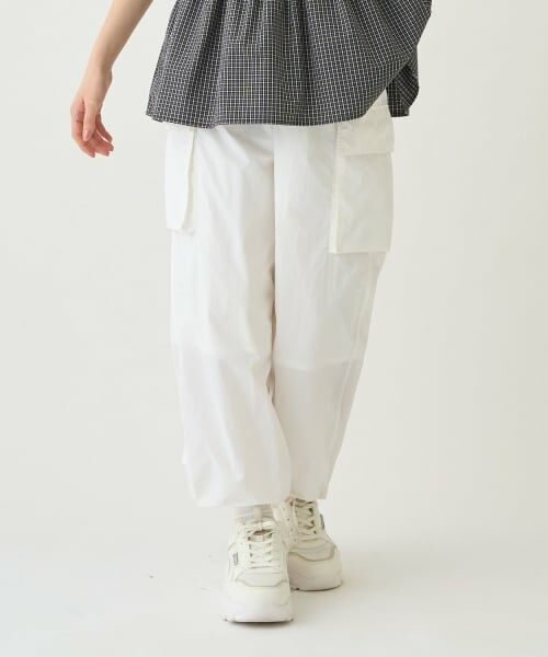 pom ponette junior / ポンポネット ジュニア その他パンツ | 【撥水】カーゴパンツ（アイボリー）