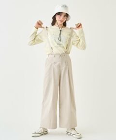 pom ponette junior / ポンポネット ジュニア その他パンツ | サスペンダーつき釦ワイドパンツ