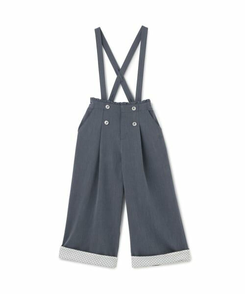 pom ponette junior / ポンポネット ジュニア その他パンツ | サスペンダーつき釦ワイドパンツ | 詳細12