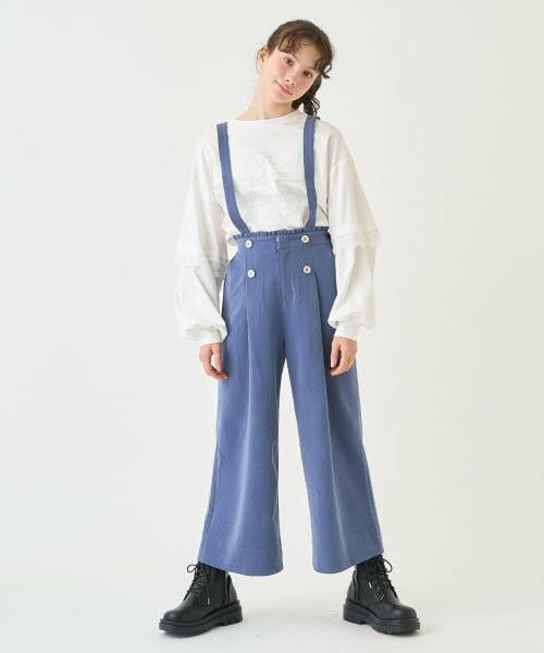 pom ponette junior / ポンポネット ジュニア その他パンツ | サスペンダーつき釦ワイドパンツ | 詳細15