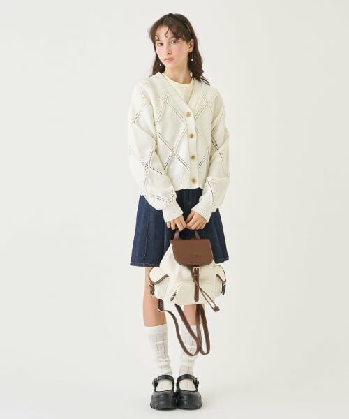 pom ponette junior / ポンポネット ジュニア カーディガン・ボレロ | アーガイルメッシュカーディガン＆Tシャツセット | 詳細15