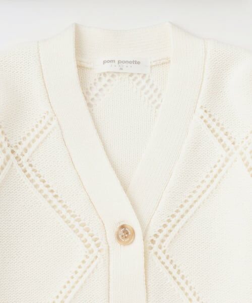 pom ponette junior / ポンポネット ジュニア カーディガン・ボレロ | アーガイルメッシュカーディガン＆Tシャツセット | 詳細3