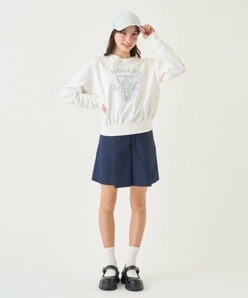 pom ponette junior / ポンポネット ジュニア スウェット | フラワー刺しゅうプルオーバー | 詳細10