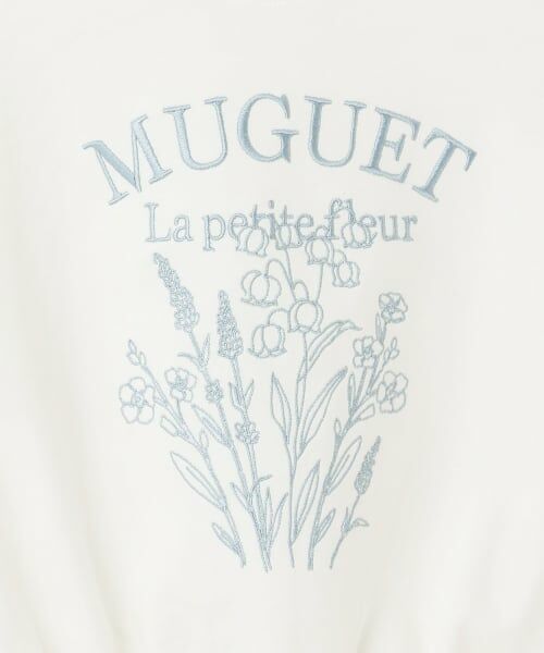 pom ponette junior / ポンポネット ジュニア スウェット | フラワー刺しゅうプルオーバー | 詳細3