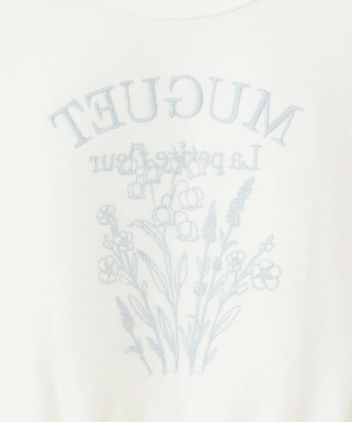 pom ponette junior / ポンポネット ジュニア スウェット | フラワー刺しゅうプルオーバー | 詳細4