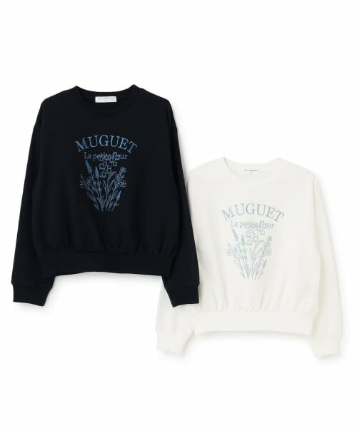 pom ponette junior / ポンポネット ジュニア スウェット | フラワー刺しゅうプルオーバー | 詳細7