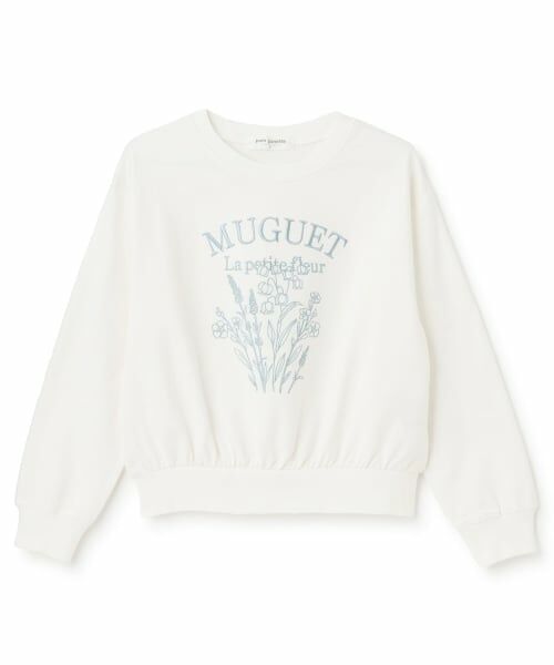 pom ponette junior / ポンポネット ジュニア スウェット | フラワー刺しゅうプルオーバー | 詳細8