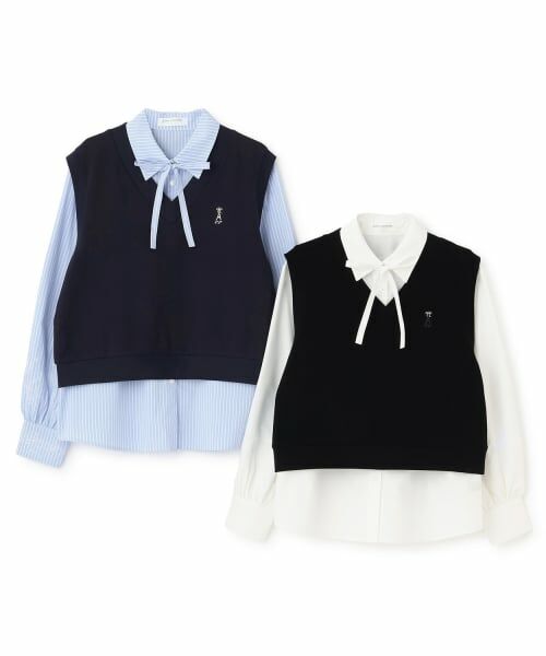 pom ponette junior / ポンポネット ジュニア シャツ・ブラウス | カットソーベスト＆刺しゅうブラウスセット | 詳細11