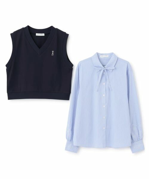 pom ponette junior / ポンポネット ジュニア シャツ・ブラウス | カットソーベスト＆刺しゅうブラウスセット | 詳細2