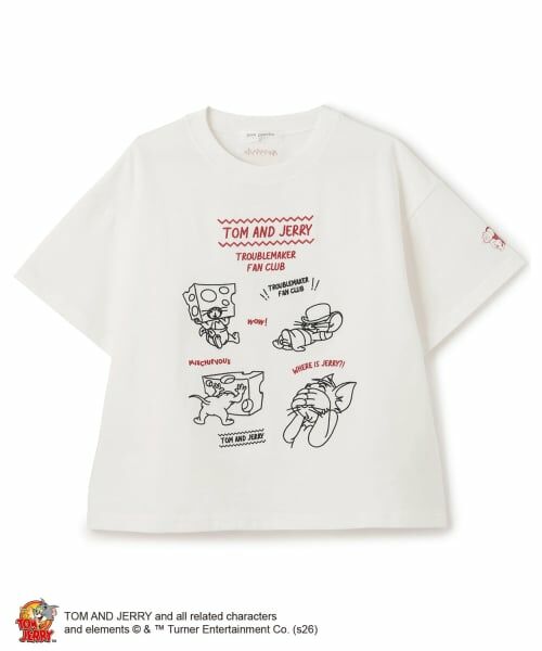 pom ponette junior / ポンポネット ジュニア Tシャツ | 【TOM＆JERRY】Big Tシャツ（オフ ホワイト）