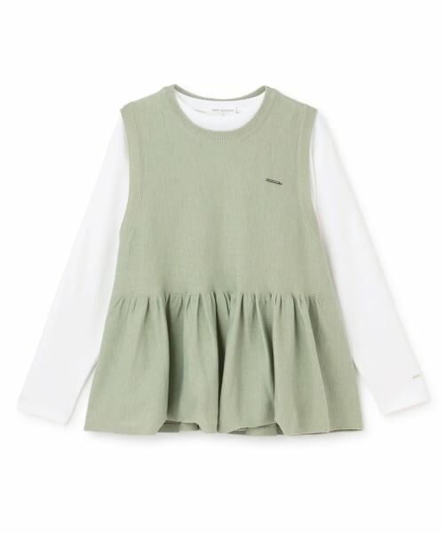 pom ponette junior / ポンポネット ジュニア ニット・セーター | ペプラムニットベスト＆Tシャツセット | 詳細11