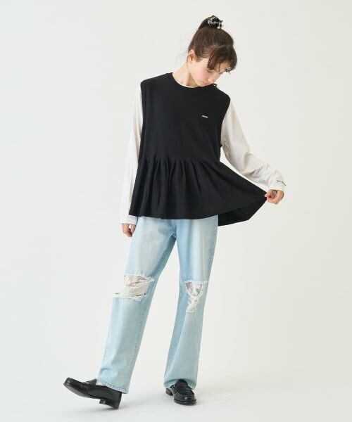 pom ponette junior / ポンポネット ジュニア ニット・セーター | ペプラムニットベスト＆Tシャツセット | 詳細14