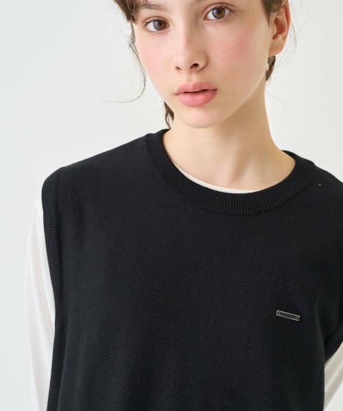 pom ponette junior / ポンポネット ジュニア ニット・セーター | ペプラムニットベスト＆Tシャツセット | 詳細15